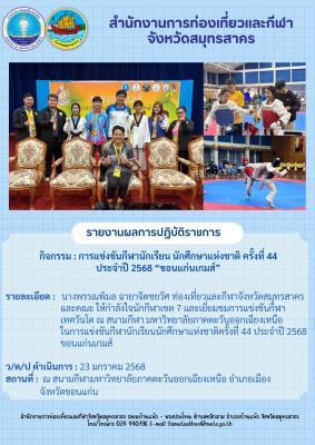 การแข่งขันกีฬานักเรียนนักศึกษาแห่งชาติครั้งที่ 44 ประจำปี 2568 ขอนแก่นเกมส์